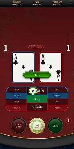rummy Tiger vs Dragon