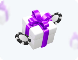 Welcome bonus Image of a gift and chips denoting a welcome bonus