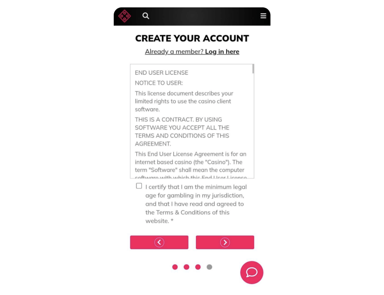 Add a Payment Card Image of Casino rules page